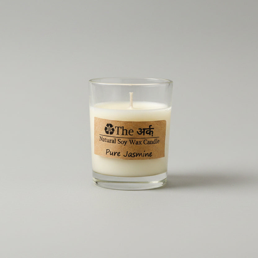 Pure jasmine scented shot glass candle