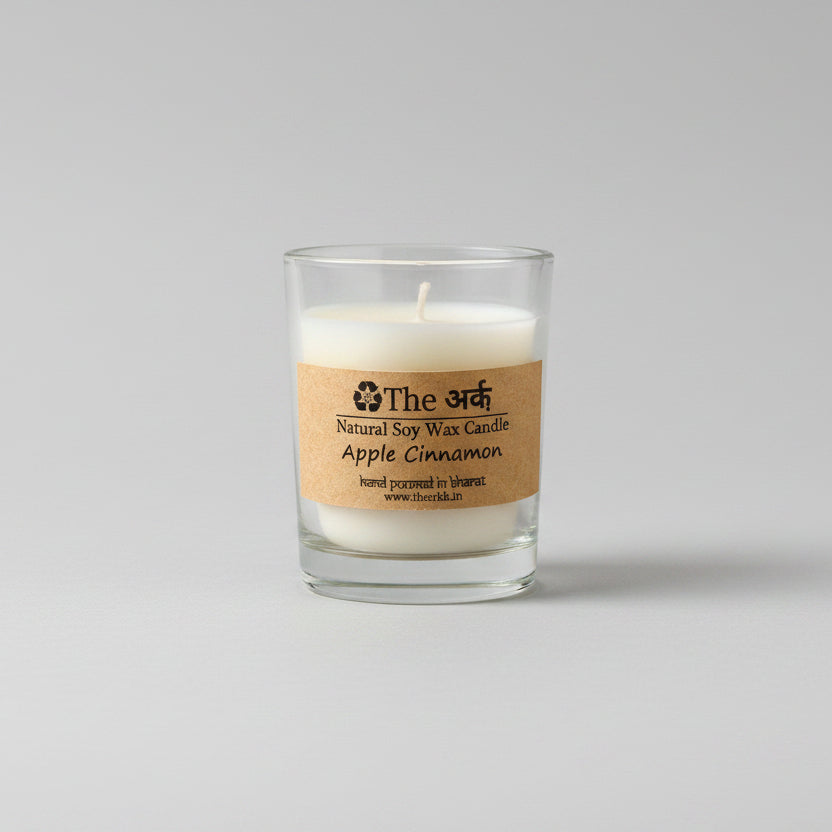 Apple Cinnamon scented shot glass candle
