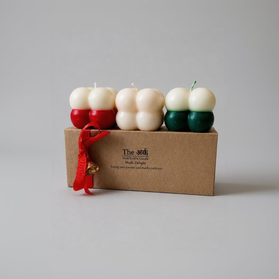 Musk Delight scented mini bubble candle combo