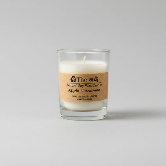 Apple Cinnamon scented shot glass candle